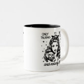 Retro 1950er Glam Girl Funny Sarcastic Zitat Zweifarbige Tasse (VorderseiteRechts)