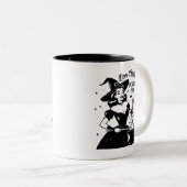 Retro 1950er Glam Girl Funny Sarcastic Zitat Zweifarbige Tasse (VorderseiteRechts)