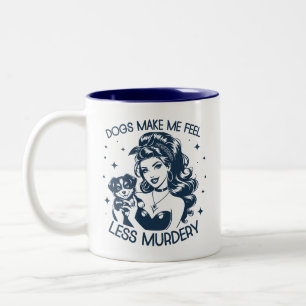 Retro 1950er Glamour-Girl lustiger sarkastischer S Zweifarbige Tasse
