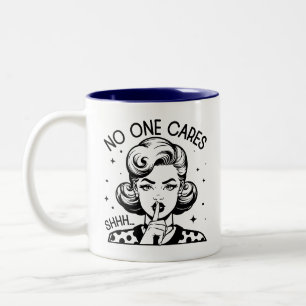 Retro 1950er Glamour-Girl lustiger sarkastischer S Zweifarbige Tasse