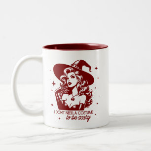 Retro 1950er Glamour-Girl lustiger sarkastischer S Zweifarbige Tasse