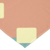 Retro 1950er Kunstdiamanten Aquamarin Orange Tischdecke (Schrägansicht)