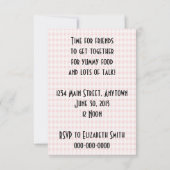 Retro 1950er Luncheon V2 Einladung (Rückseite)