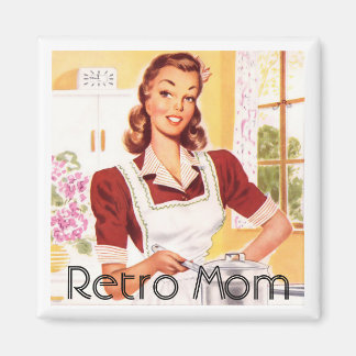 Retro 1950er Mama Kochen Magnet