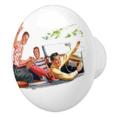 Retro 1950er Männer in Cabrio Keramikknauf (Rechts)