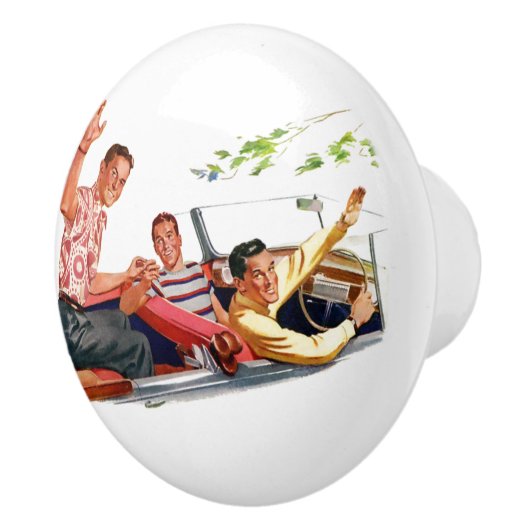 Retro 1950er Männer in Cabrio Keramikknauf (Rechts)