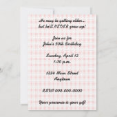 Retro 1950er Spaß und Spiele Geburtstag Einladung (Rückseite)