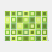 Retro 1950er Tiles-Muster Grün Fußmatte (Vorderseite)