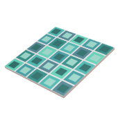 Retro 1950er Tiles Muster Türkis Fliese (Seite)