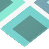 Retro 1950er Tiles Muster Türkis Tischdecke (Schrägansicht)