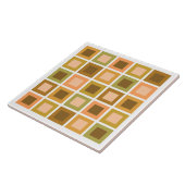 Retro 1950er Tiles Pattern Burnt Orange Fliese (Seite)