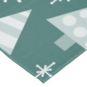 Retro 1950er Weihnachtsbaumen Aquamarin grün Tischdecke (Schrägansicht)