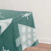Retro 1950er Weihnachtsbaumen Aquamarin grün Tischdecke (Beispiel)