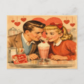 Retro 1950s American Valentine's Day Postcard Postkarte (Vorderseite)