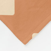 Retro 1950s Art Diamonds Brown Orange Fleecedecke (Ecke)