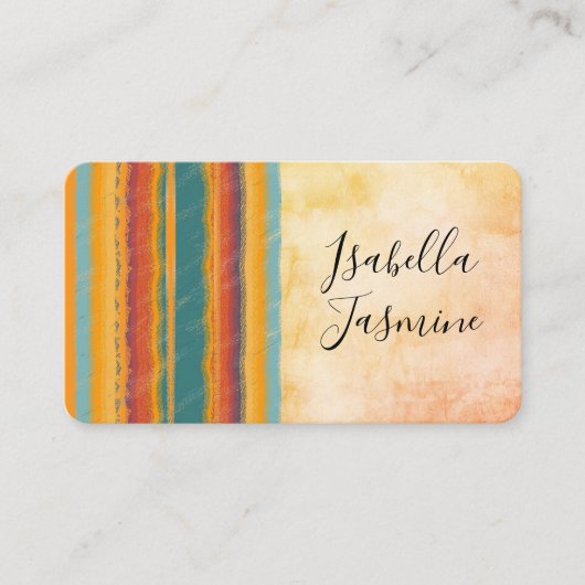 Retro, 1950's, Colors, Orange, Old,  business card Visitenkarte (Vorderseite)