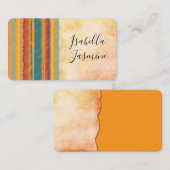 Retro, 1950's, Colors, Orange, Old,  business card Visitenkarte (Vorne/Hinten)