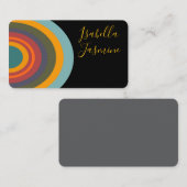 Retro, 1950's, Colors, Orange, Old, business card Visitenkarte (Vorne/Hinten)