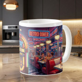 Retro 1950s Diner Neon Kaffeetasse