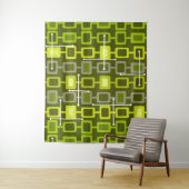 Retro 1950s Geometric Pattern Chartreuse Wandteppich (Beispiel)