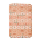 Retro 1950s Geometric Pattern Orange Badematte (Vorderseite Vertikal)