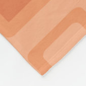 Retro 1950s Geometric Pattern Orange Fleecedecke (Ecke)