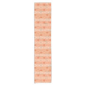 Retro 1950s Geometric Pattern Orange Kurzer Tischläufer (Vorderseite)