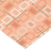 Retro 1950s Geometric Pattern Orange Kurzer Tischläufer (Ecke)