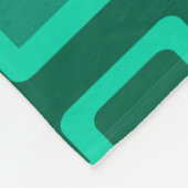 Retro 1950s Geometric Pattern Turquoise Fleecedecke (Ecke)