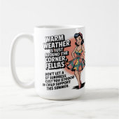 Retro 1950s Humor – Funny Summer Warning Quote  Kaffeetasse (Links)