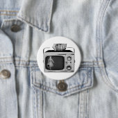 Retro 1950s Portable TV Mid-Century Button (Beispiel)