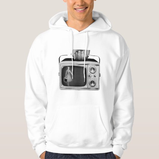 Retro 1950s Portable TV Mid-Century Hoodie (Vorderseite)