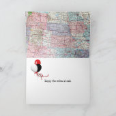 Retro 1955 Chevy Car auf Roadmap Karte (Innenseite)