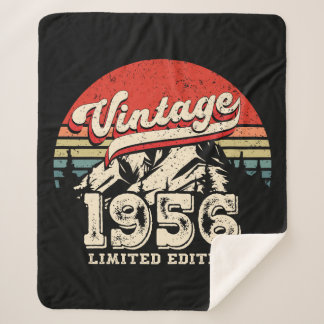 Retro 1956 Geburtstagsgeschenk Vintage 70. Geburts Sherpadecke