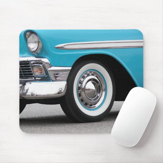 Retro 1956 Türkisauto Mousepad (Mit Mouse)