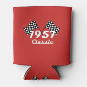 Retro 1957 Klassische Schwarz/Weiß-Schachtel Dosenkühler (Vorderseite)