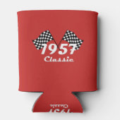 Retro 1957 Klassische Schwarz/Weiß-Schachtel Dosenkühler (Rückseite)