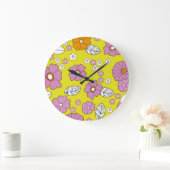 Retro 1960 Blume Große Wanduhr (Zuhause)