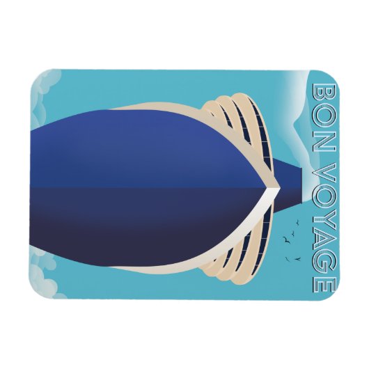 Retro 1960 Blume Magnet (Horizontal)