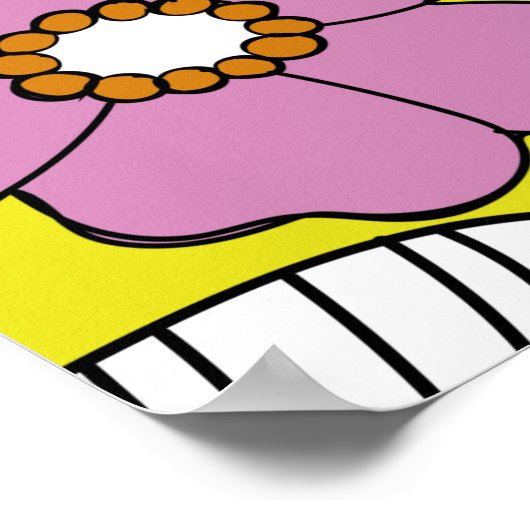 Retro 1960 Flowers Poster (Ecke)