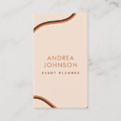 Retro 1960er Jahre Regenbogen Streifen Creme Terra Visitenkarte (Vorderseite)