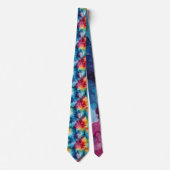 Retro 1960er Krawatte-Dye Muster Neck Tie Krawatte (Vorderseite)