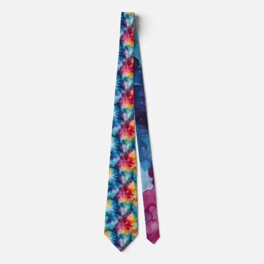 Retro 1960er Krawatte-Dye Muster Neck Tie Krawatte (Vorderseite)