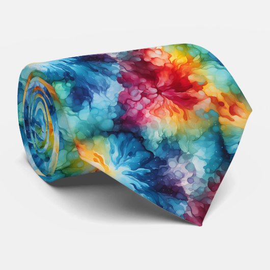 Retro 1960er Krawatte-Dye Muster Neck Tie Krawatte (Gerollt)