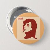 Retro 1960er Minimalistische Illustrationskunst Button (Vorne & Hinten)