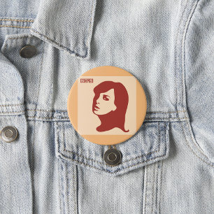 Retro 1960er Minimalistische Illustrationskunst Button