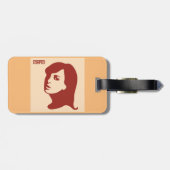 Retro 1960er Minimalistische Illustrationskunst Gepäckanhänger (Rückseite horizontal)