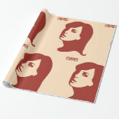 Retro 1960er Minimalistische Illustrationskunst Geschenkpapier (Ungerollt)