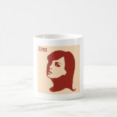 Retro 1960er Minimalistische Illustrationskunst Kaffeetasse (Mittel)
