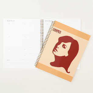 Retro 1960er Minimalistische Illustrationskunst Planer